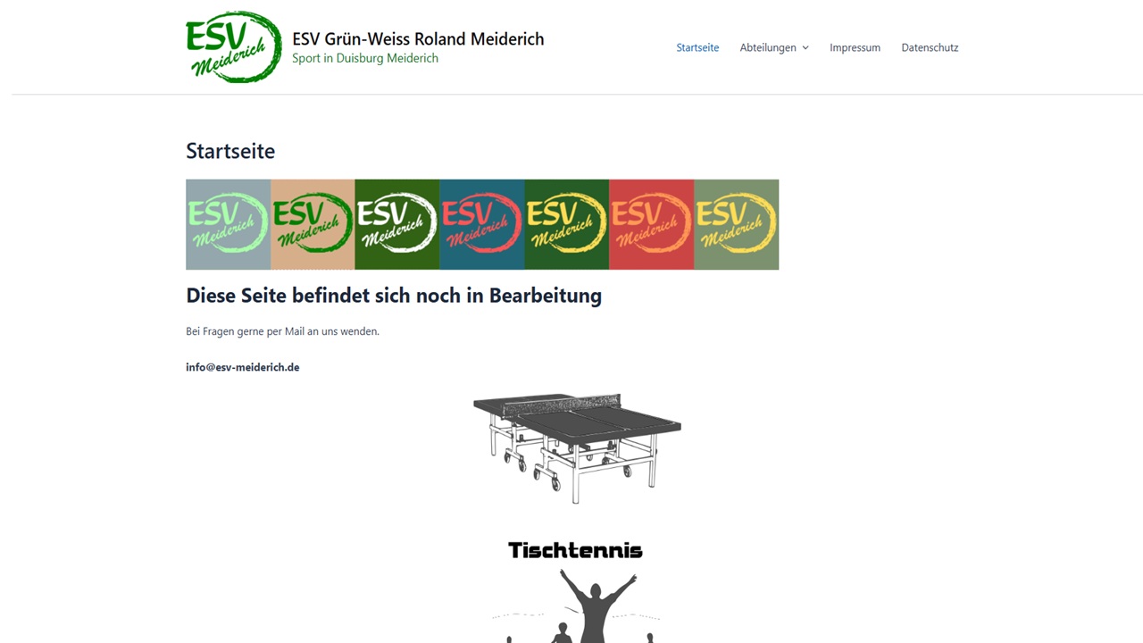 Vorher: veraltete Website